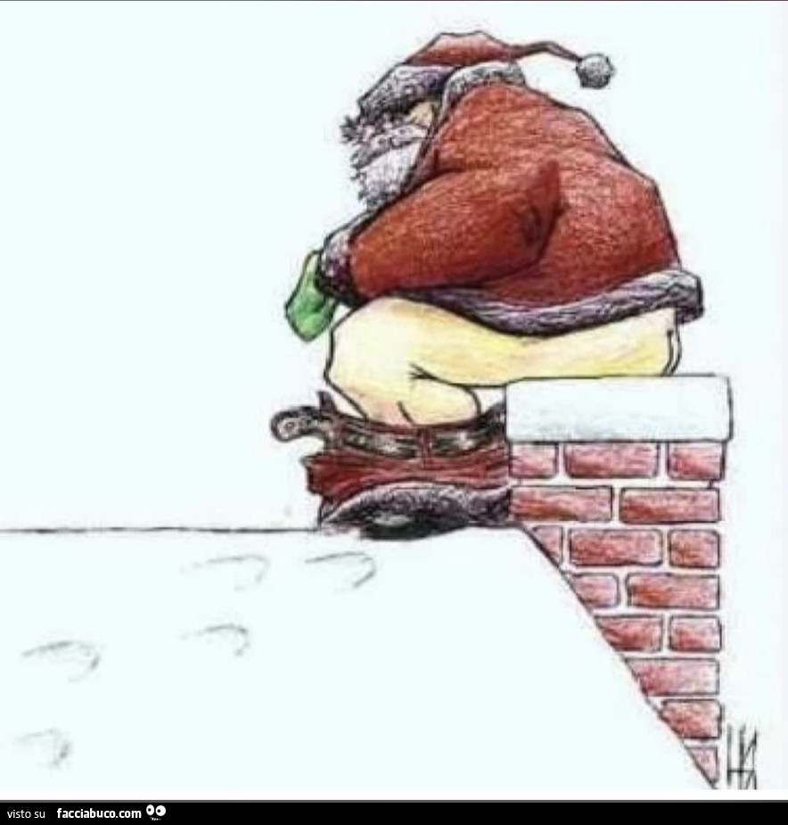 Babbo Natale caga nel camino