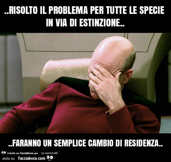 Risolto Il Problema Per Tutte Le Specie In Via Di Estinzione Faranno Un Semplice Facciabuco Com