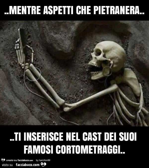 Mentre aspetti che pietranera&hellip; ti inserisce nel cast dei suoi famosi cortometraggi