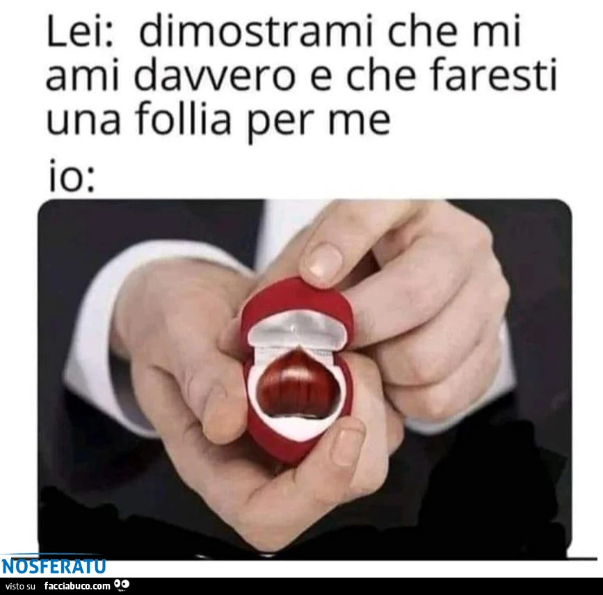 Dimostrami che mi ami alla follia