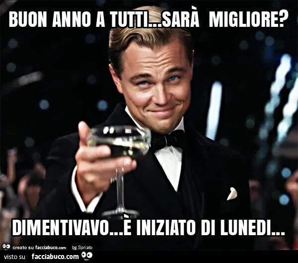 Buon anno a tutti&hellip; sarà migliore? Dimentivavo&hellip; è iniziato di lunedi