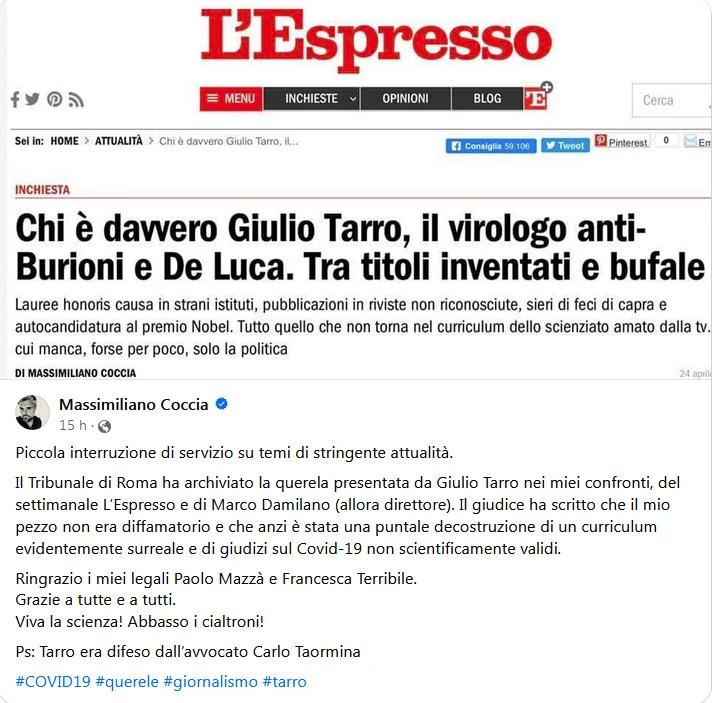 Chi è davvero giulio tarro, il virologo anti burioni e de luca