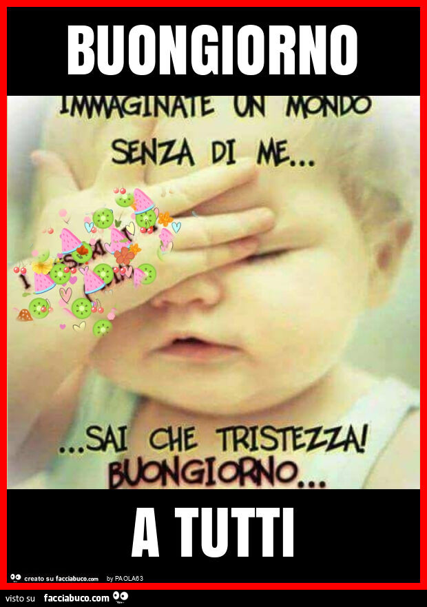 Buongiorno a tutti
