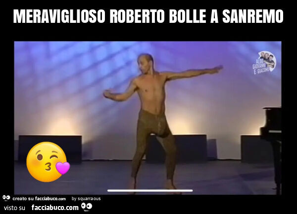 Meraviglioso roberto bolle a sanremo