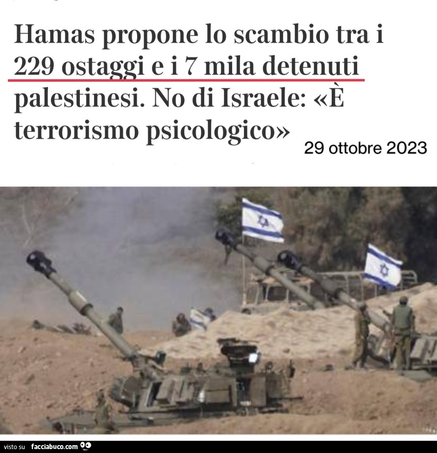 Hamas propone uno scambio