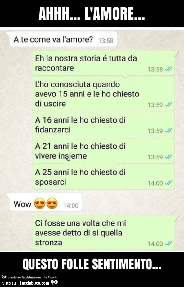 Ahhh… l'amore… questo folle sentimento