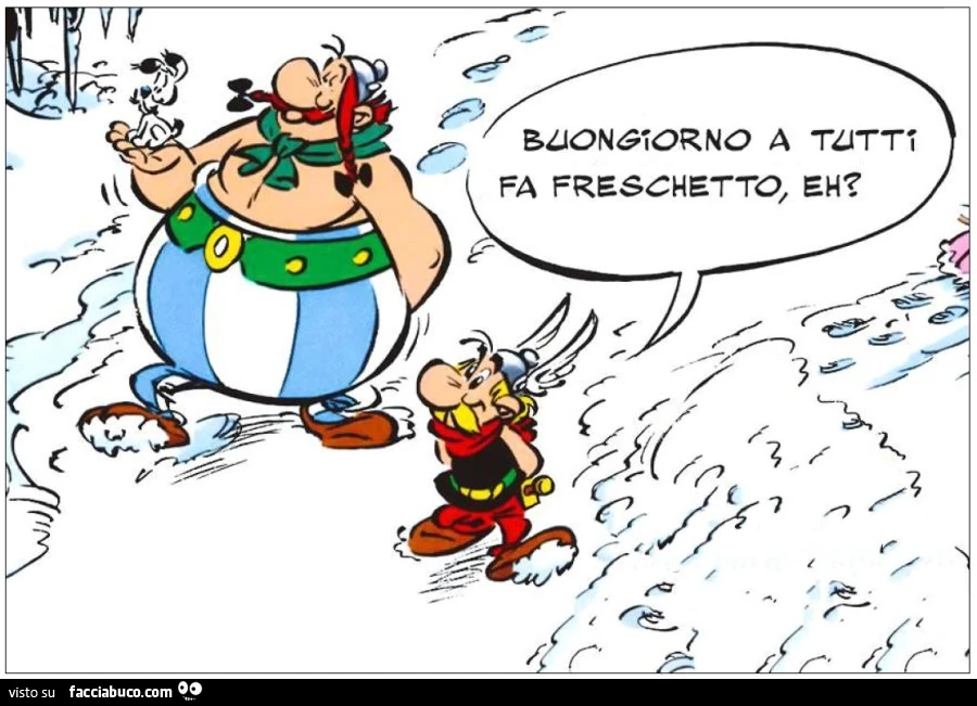 Buongiorno a tutti fa freschetto, eh?
