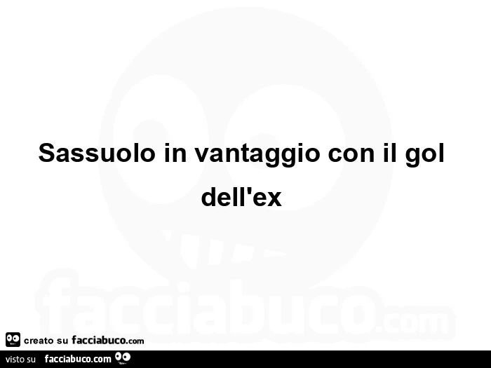 Sassuolo in vantaggio con il gol dell'ex 