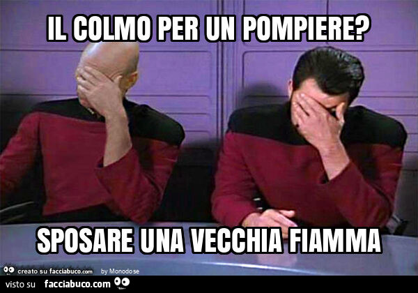 Il colmo per un pompiere? Sposare una vecchia fiamma