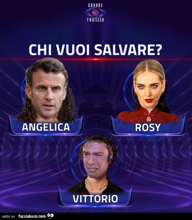 Chi vuoi salvare? Angelica, Rosy, Vittorio