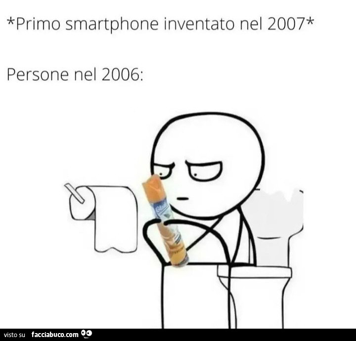 Primo smartphone inventato nel 2007. Persone nel 2006