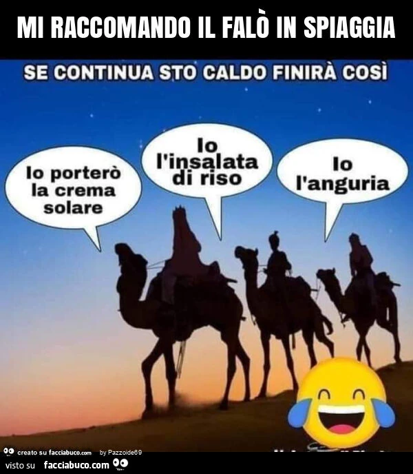 Mi raccomando il falò in spiaggia