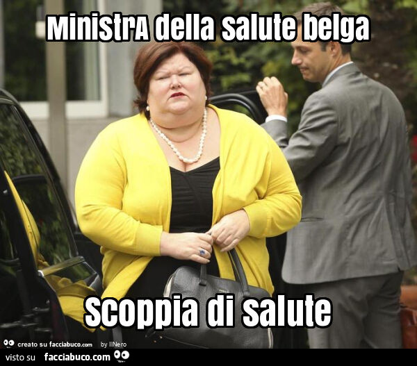 Ministra della salute belga scoppia di salute