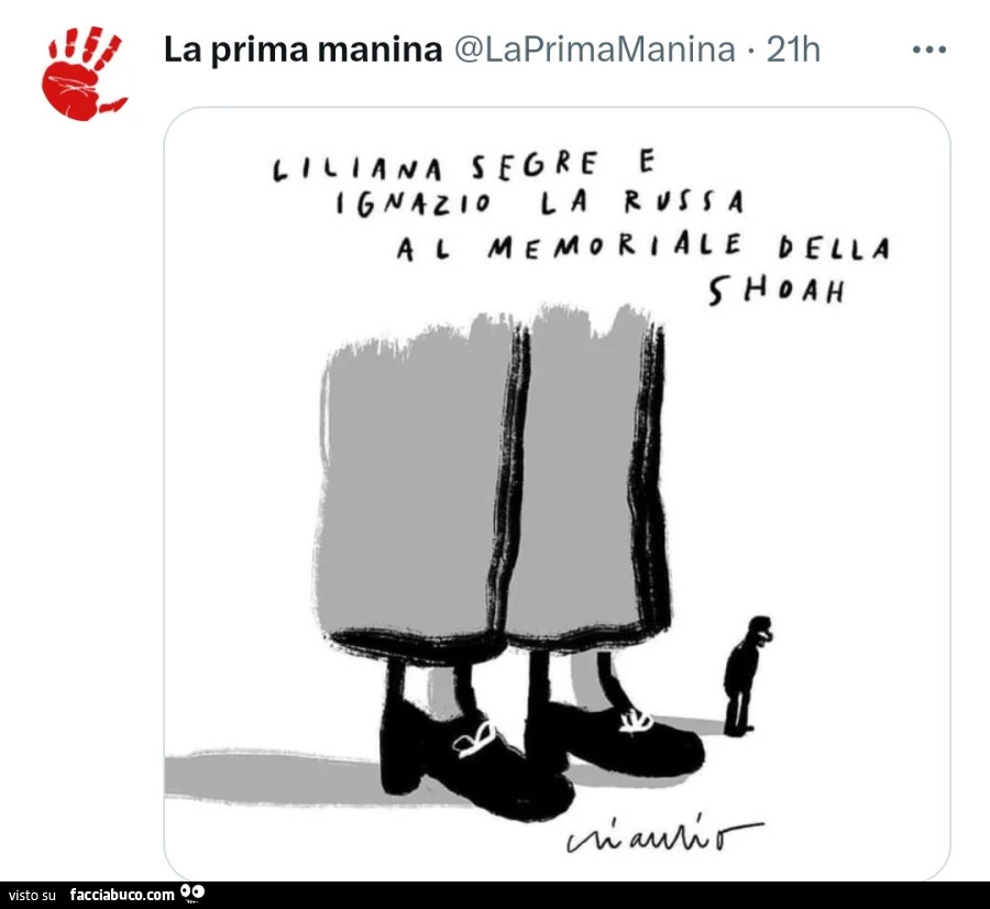 Liliana Segre e Ignazio La Russa al memoriale della Shoah