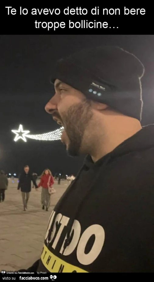 Te lo avevo detto di non bere troppe bollicine&hellip;