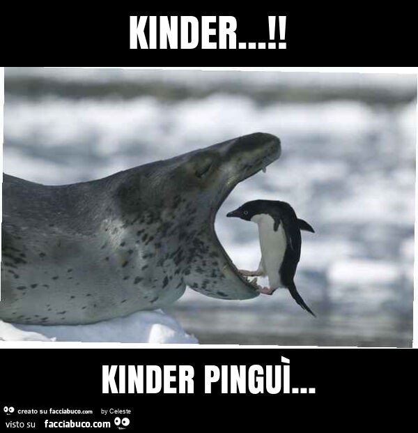 Kinder&hellip; ! Kinder pinguì