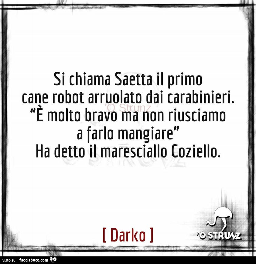 Si chiama saetta il primo cane robot arruolato dai carabinieri. È Molto  bravo ma… 