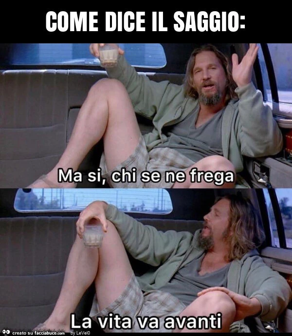 Come dice il saggio