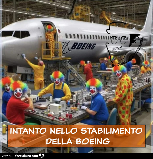 Intanto nello stabilimento della Boeing