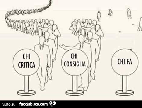 Criticare, consigliare fare