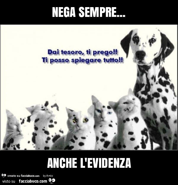 Nega sempre&hellip; anche l'evidenza