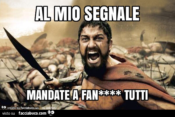 Al mio segnale mandate a fan**** tutti