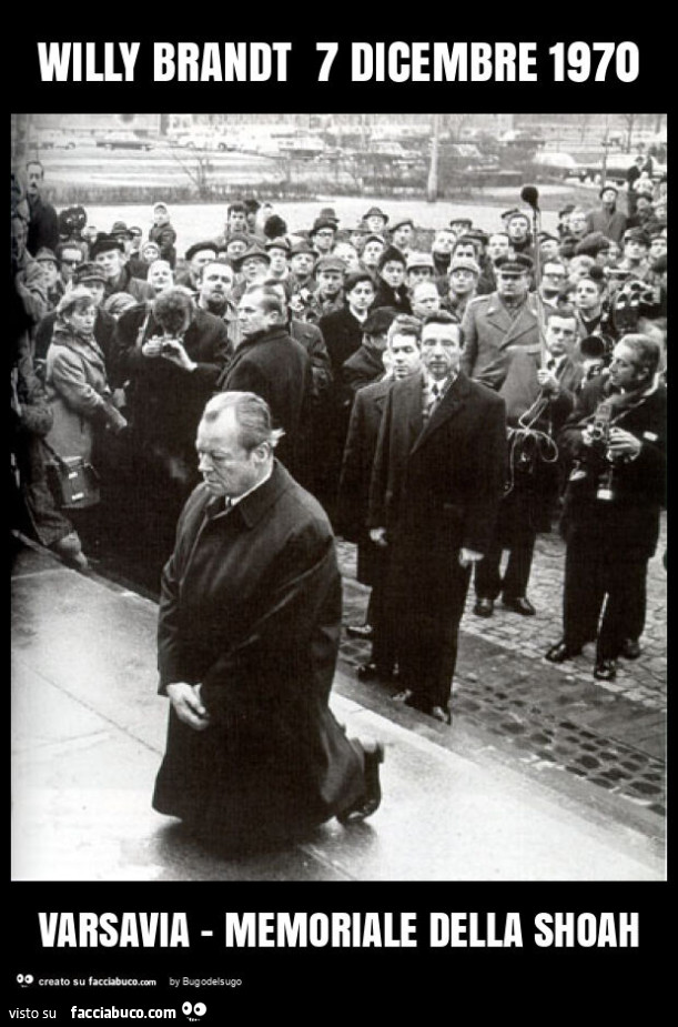 Willy brandt 7 dicembre 1970 varsavia - memoriale della shoah