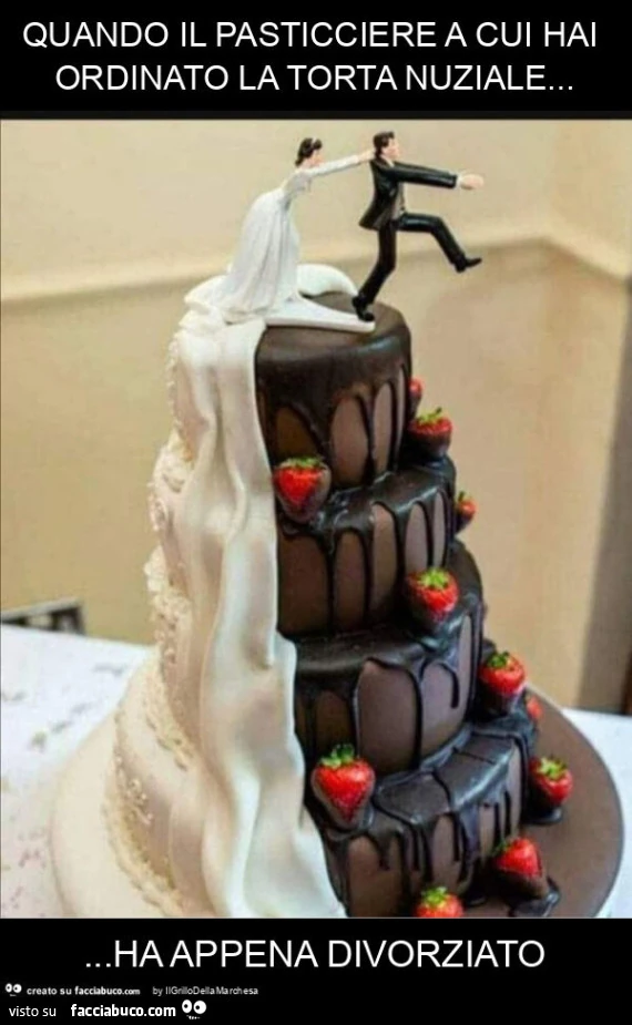 Quando il pasticciere a cui hai ordinato la torta nuziale&hellip; ha appena divorziato