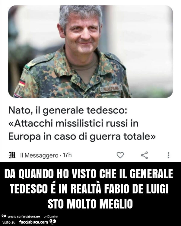 Da quando ho visto che il generale tedesco é in realtà fabio de luigi sto molto meglio