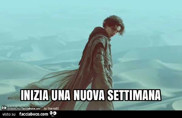 Inizia una nuova settimana