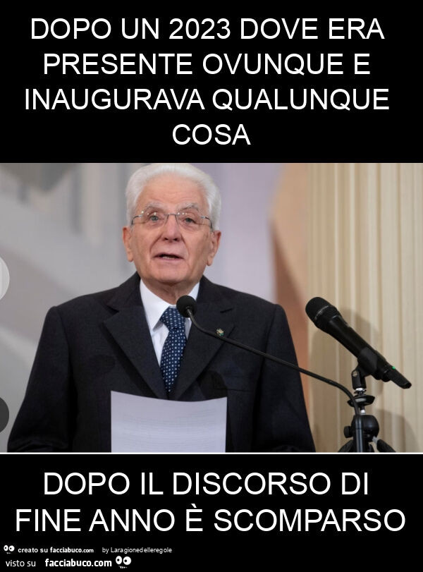 Dopo Un 2023 Dove Era Presente Ovunque E Inaugurava Qualunque Cosa Dopo ...