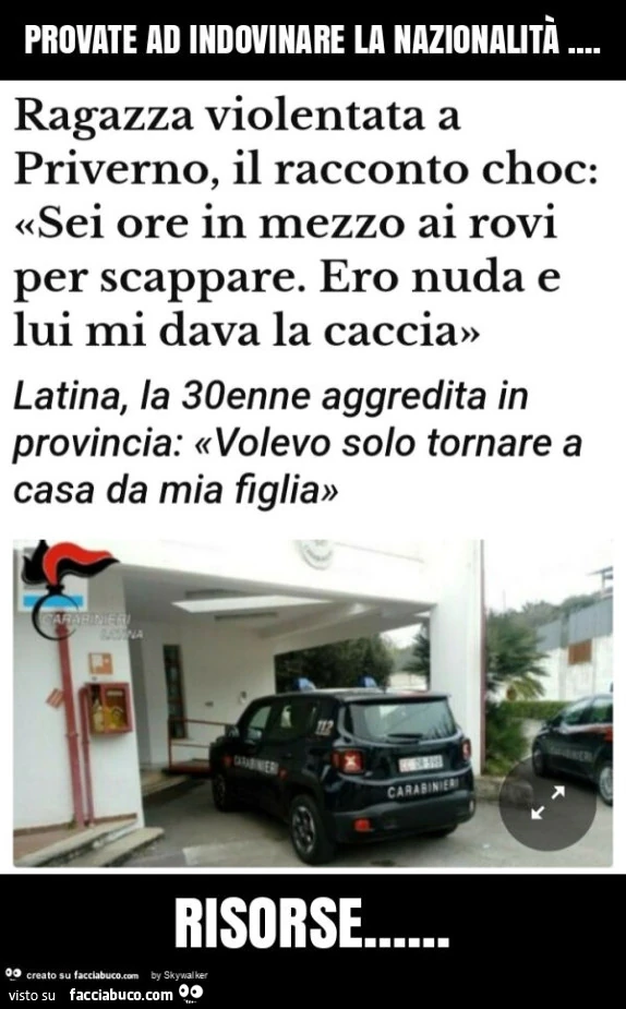 Provate ad indovinare la nazionalità&hellip; risorse