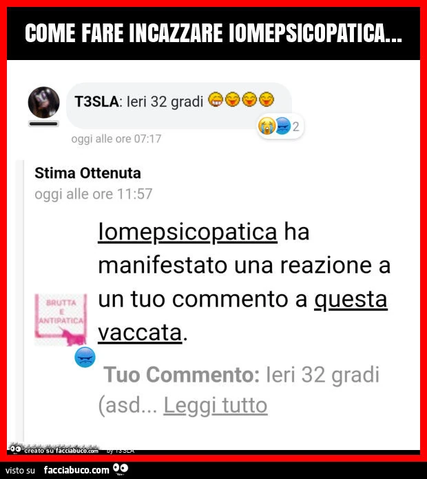 Come fare incazzare iomepsicopatica