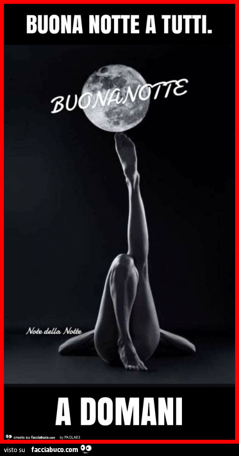 Buona notte a tutti. A domani