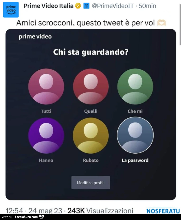 Chi sta guardando?