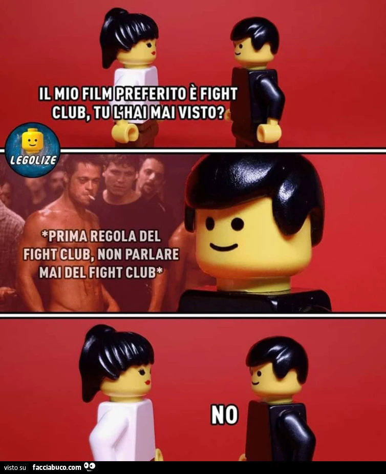 Il mio film preferito è fight club, tu l'hai mai visto? No