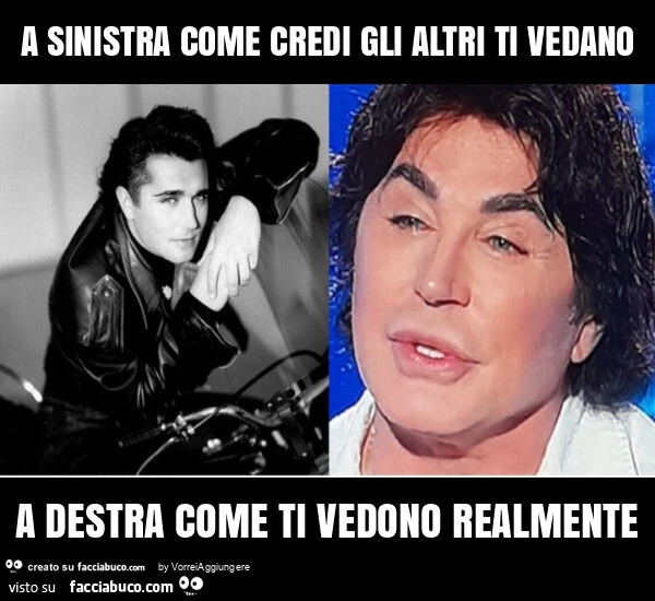 A sinistra come credi gli altri ti vedano a destra come ti vedono realmente
