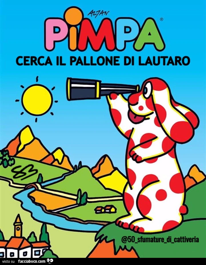 Pimpa cerca il pallone di Lautaro