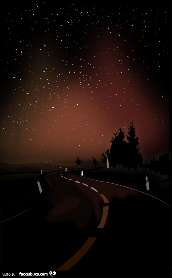 Strada sotto le stelle