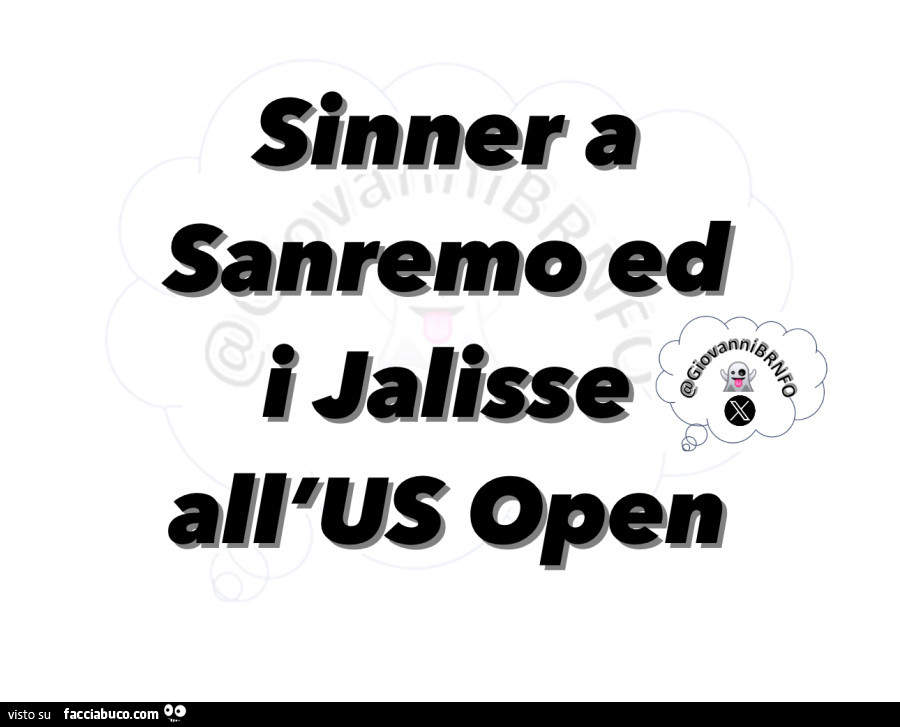 Sinner a Sanremo ed i Jalisse all'us open