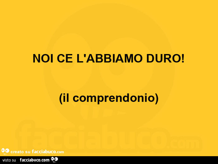 Noi ce l'abbiamo duro! Il comprendonio