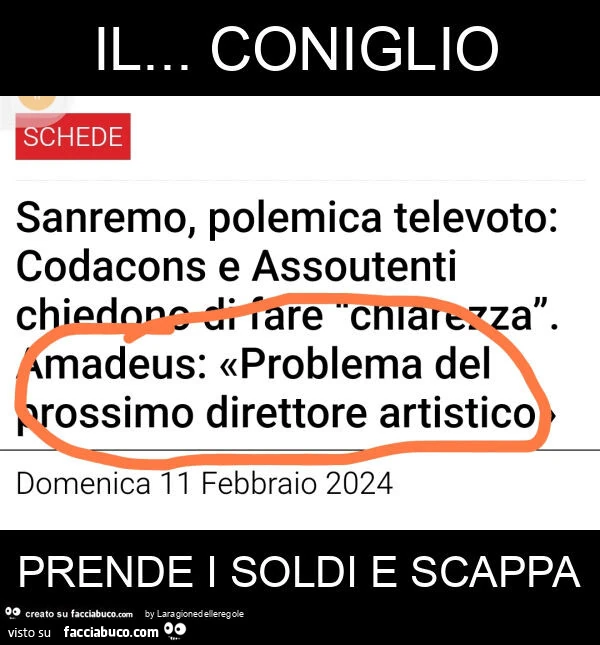 Il&hellip; coniglio prende i soldi e scappa