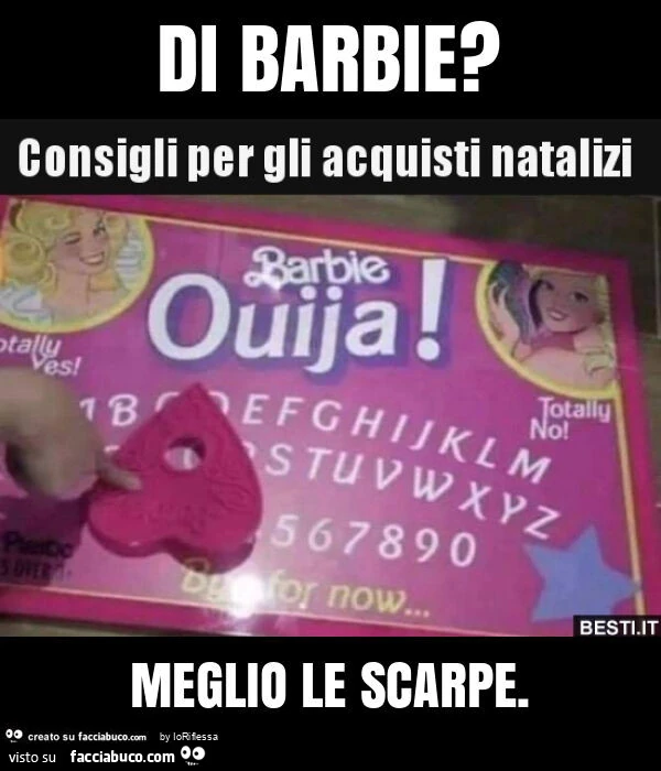 Di barbie? Meglio le scarpe