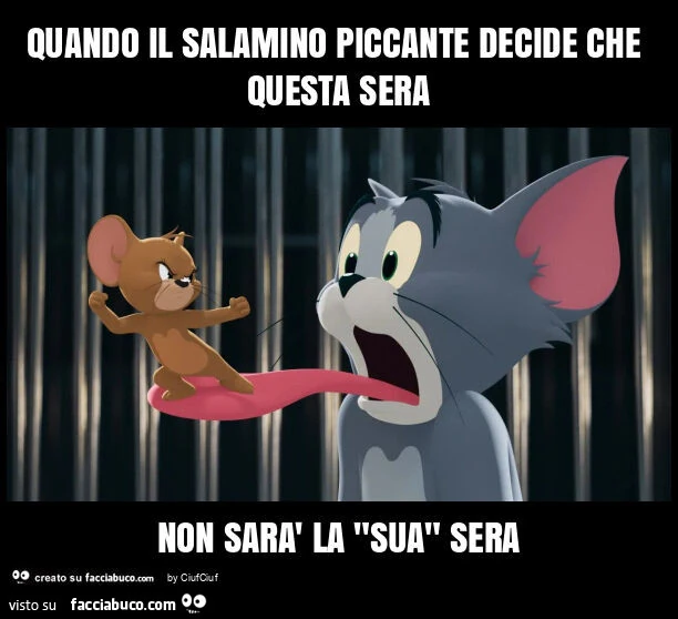 Quando il salamino piccante decide che questa sera non sarà la "sua" sera