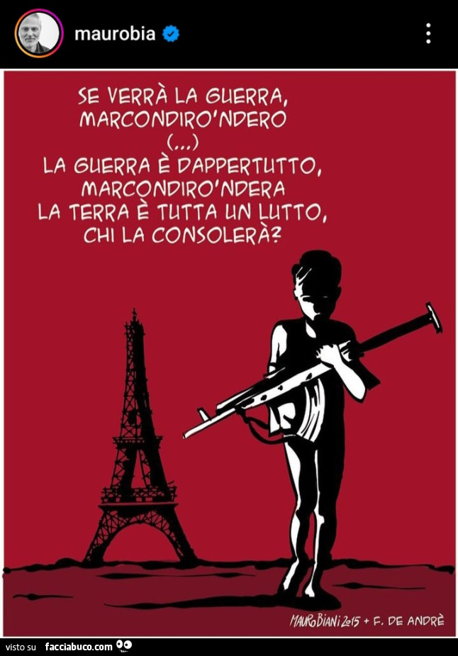 Se verrà la guerra, marcondirondero… la guerra è dappertutto, marcondiròndéra