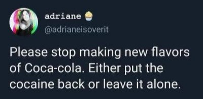 Nuovi gusti per la coca-cola?