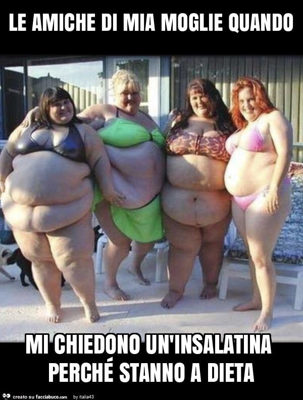 Le amiche di mia moglie quando mi chiedono un'insalatina perché stanno a dieta